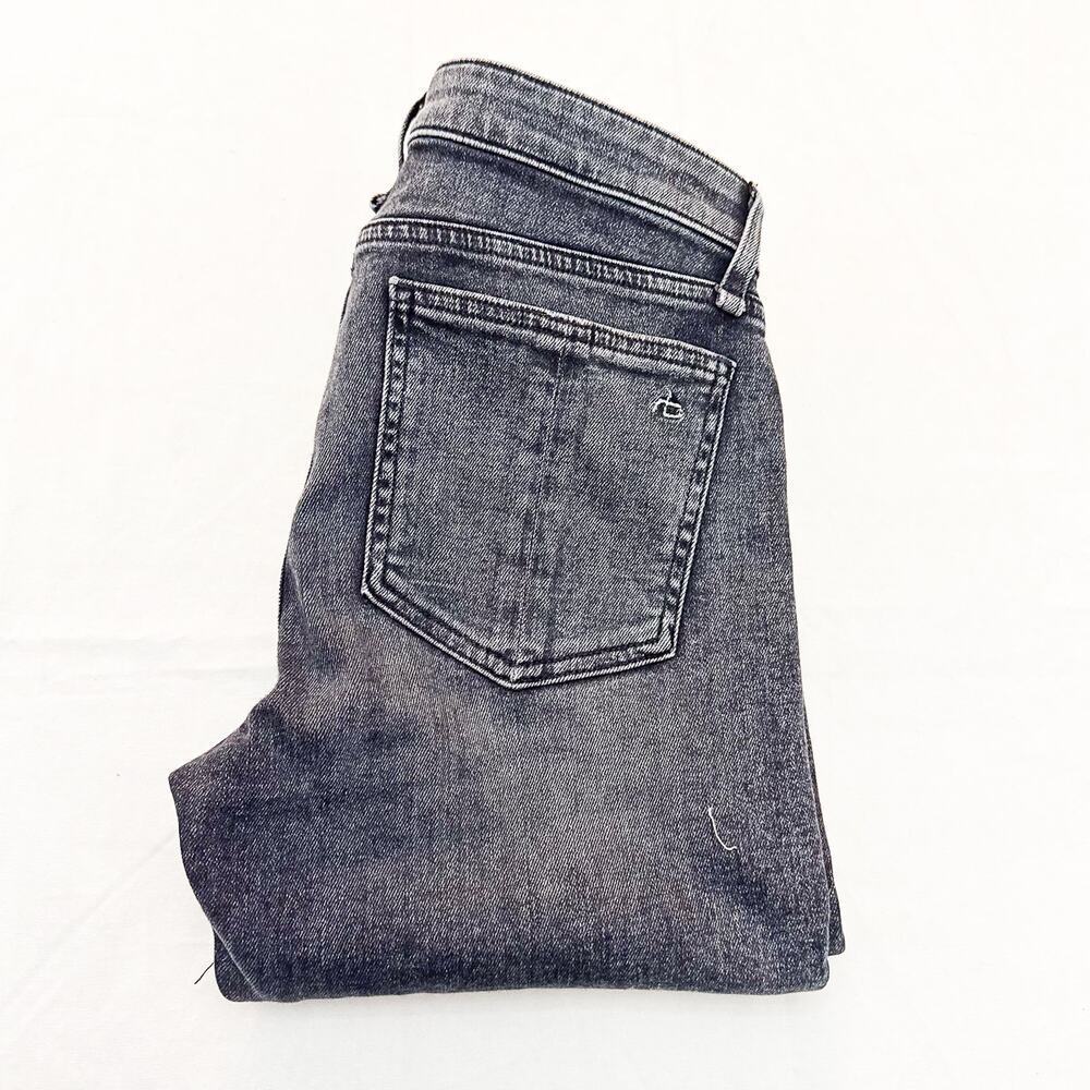 Rag & Bone Cate Mid-Rise Skinny Black Opal Charcoal Wash Denim Jeans SIze 28